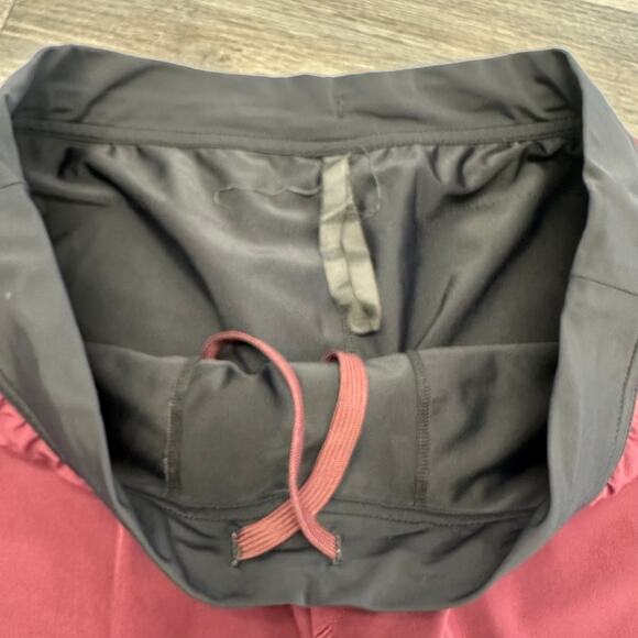 Ten Thousand Interval Maroon Red Medium Elastic Waist Pull On Activewear Shorts - Picture 5 of 11